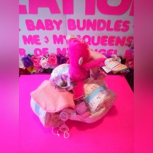#155👉🏼SPYDER BIKE DIAPER CAKE ("FOR A BABY GIRL")